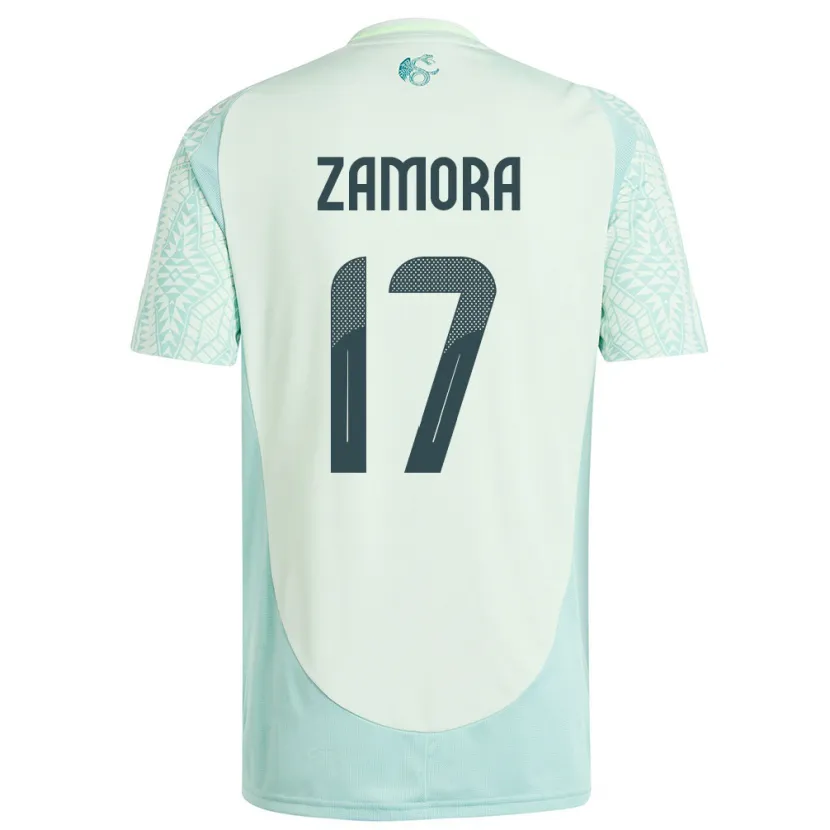 Danxen Dzieci Meksyk Saul Zamora #17 Lniana Zieleń Wyjazdowa Koszulka 24-26 Koszulki Klubowe