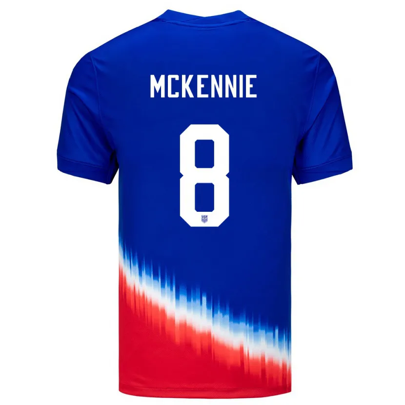 Danxen Dzieci Stany Zjednoczone Weston Mckennie #8 Niebieski Wyjazdowa Koszulka 24-26 Koszulki Klubowe