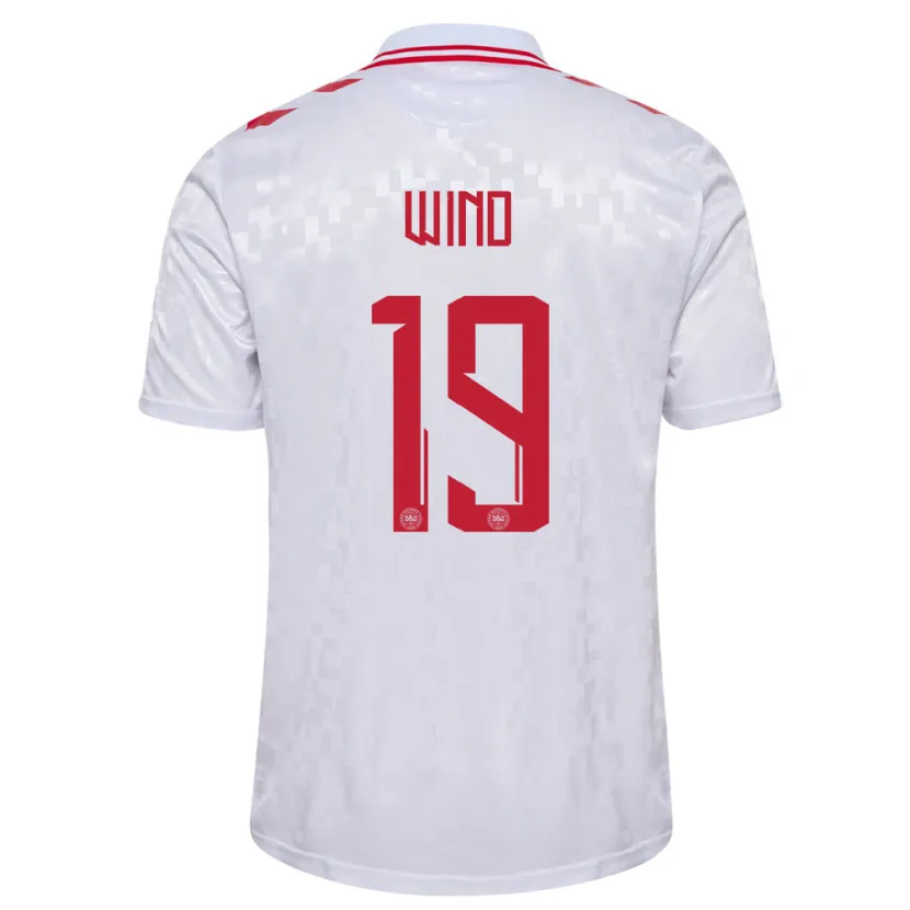 Danxen Dzieci Dania Jonas Wind #19 Biały Wyjazdowa Koszulka 24-26 Koszulki Klubowe