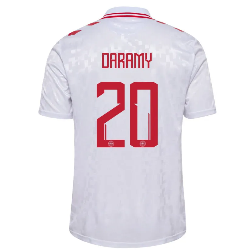 Danxen Dzieci Dania Mohamed Daramy #20 Biały Wyjazdowa Koszulka 24-26 Koszulki Klubowe