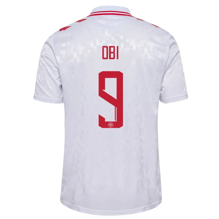 Danxen Dzieci Dania Chido Obi #9 Biały Wyjazdowa Koszulka 24-26 Koszulki Klubowe