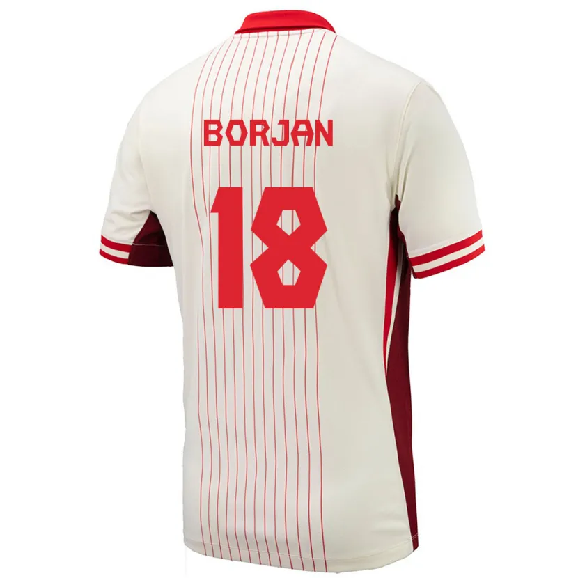 Danxen Dzieci Kanada Milan Borjan #18 Biały Wyjazdowa Koszulka 24-26 Koszulki Klubowe