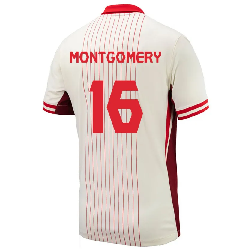 Danxen Dzieci Kanada Callum Montgomery #16 Biały Wyjazdowa Koszulka 24-26 Koszulki Klubowe