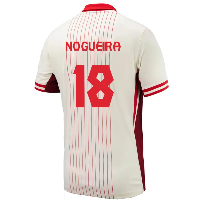 Danxen Dzieci Kanada Matthew Nogueira #18 Biały Wyjazdowa Koszulka 24-26 Koszulki Klubowe