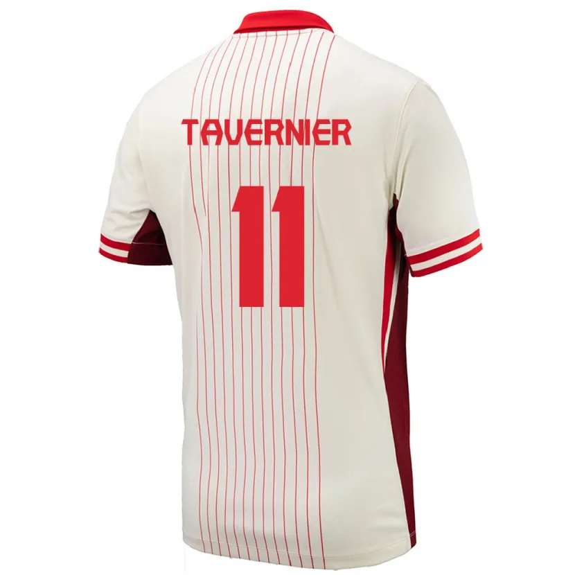 Danxen Dzieci Kanada Kevaughn Tavernier #11 Biały Wyjazdowa Koszulka 24-26 Koszulki Klubowe