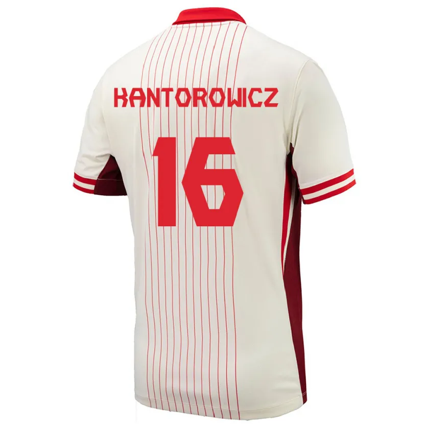 Danxen Dzieci Kanada Dominic Kantorowicz #16 Biały Wyjazdowa Koszulka 24-26 Koszulki Klubowe