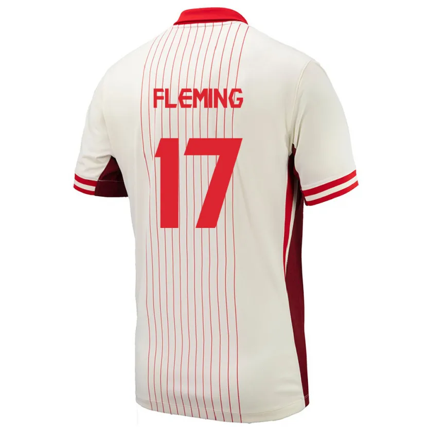 Danxen Dzieci Kanada Jessie Fleming #17 Biały Wyjazdowa Koszulka 24-26 Koszulki Klubowe
