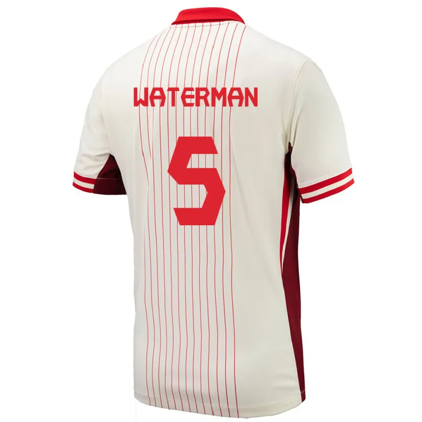 Danxen Dzieci Kanada Joel Waterman #5 Biały Wyjazdowa Koszulka 24-26 Koszulki Klubowe