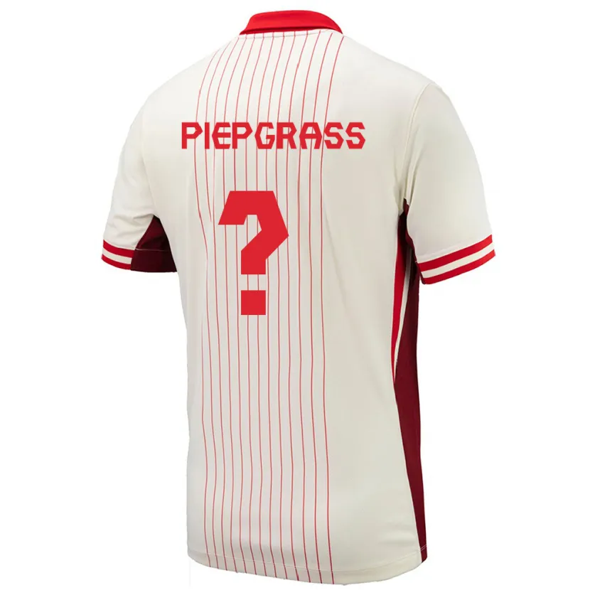 Danxen Dzieci Kanada Max Piepgrass #0 Biały Wyjazdowa Koszulka 24-26 Koszulki Klubowe