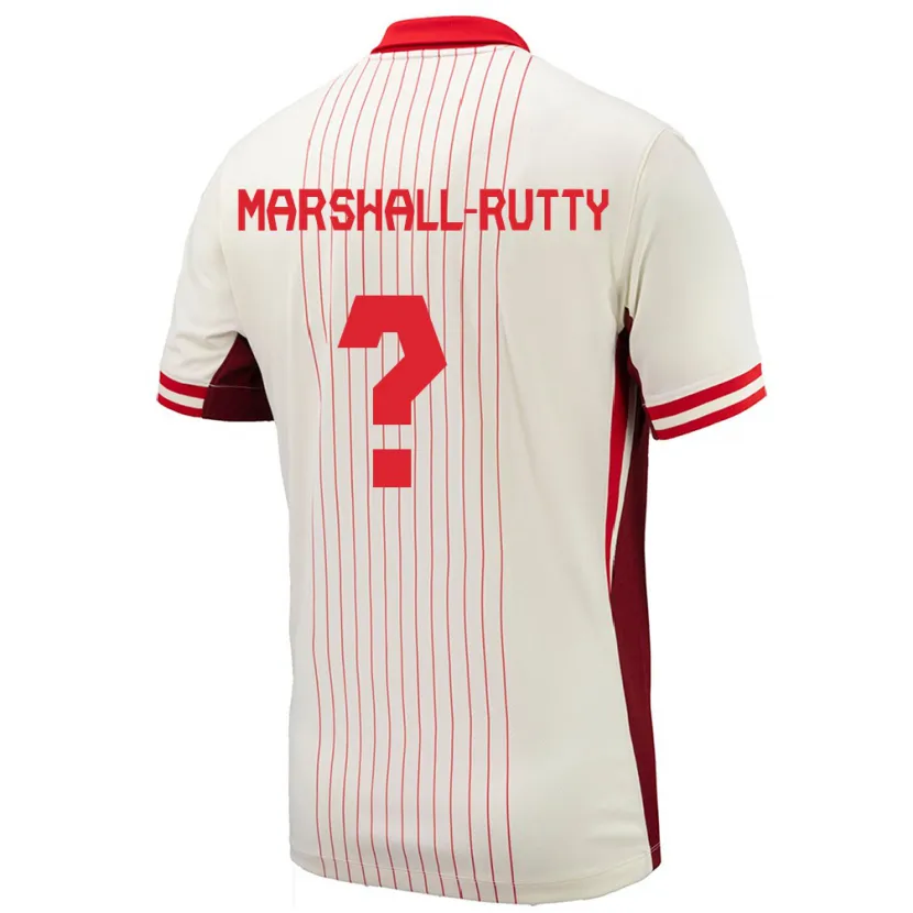 Danxen Dzieci Kanada Jahkeele Marshall Rutty #0 Biały Wyjazdowa Koszulka 24-26 Koszulki Klubowe