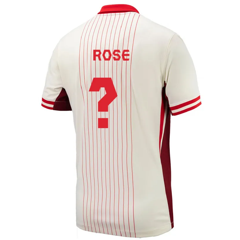 Danxen Dzieci Kanada Federico Rose #0 Biały Wyjazdowa Koszulka 24-26 Koszulki Klubowe