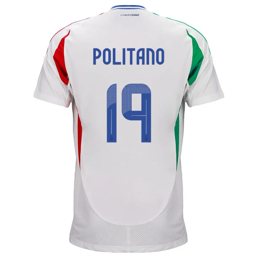 Danxen Dzieci Włochy Matteo Politano #19 Biały Wyjazdowa Koszulka 24-26 Koszulki Klubowe