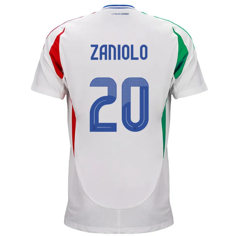 Danxen Dzieci Włochy Nicolò Zaniolo #20 Biały Wyjazdowa Koszulka 24-26 Koszulki Klubowe