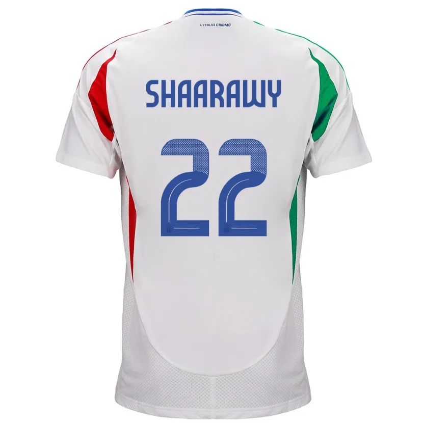 Danxen Dzieci Włochy Stephan El Shaarawy #22 Biały Wyjazdowa Koszulka 24-26 Koszulki Klubowe