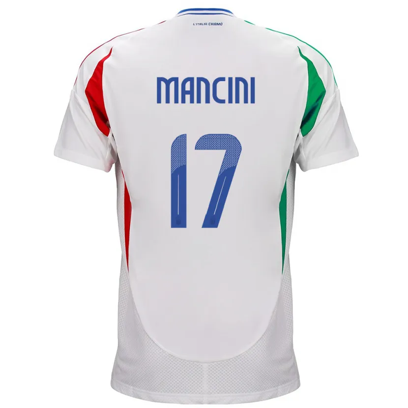Danxen Dzieci Włochy Gianluca Mancini #17 Biały Wyjazdowa Koszulka 24-26 Koszulki Klubowe