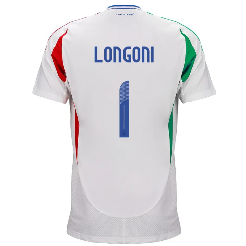 Danxen Dzieci Włochy Alessandro Longoni #1 Biały Wyjazdowa Koszulka 24-26 Koszulki Klubowe