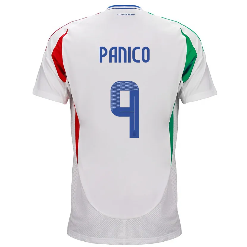Danxen Dzieci Włochy Patrizia Panico #9 Biały Wyjazdowa Koszulka 24-26 Koszulki Klubowe