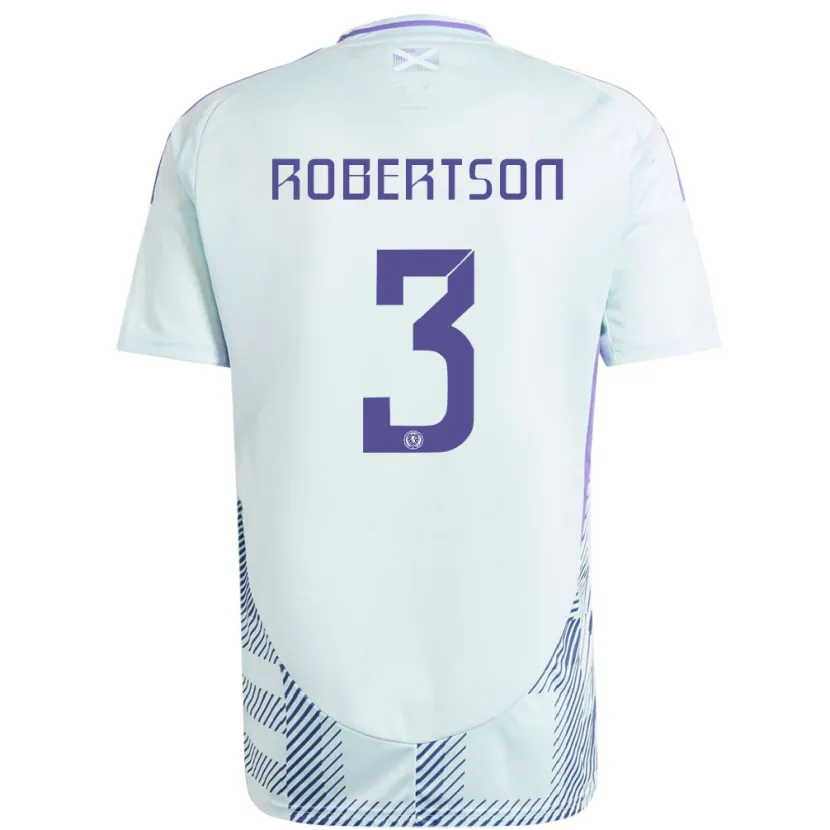 Danxen Dzieci Szkocja Andrew Robertson #3 Jasno-Miętowy Błękit Wyjazdowa Koszulka 24-26 Koszulki Klubowe