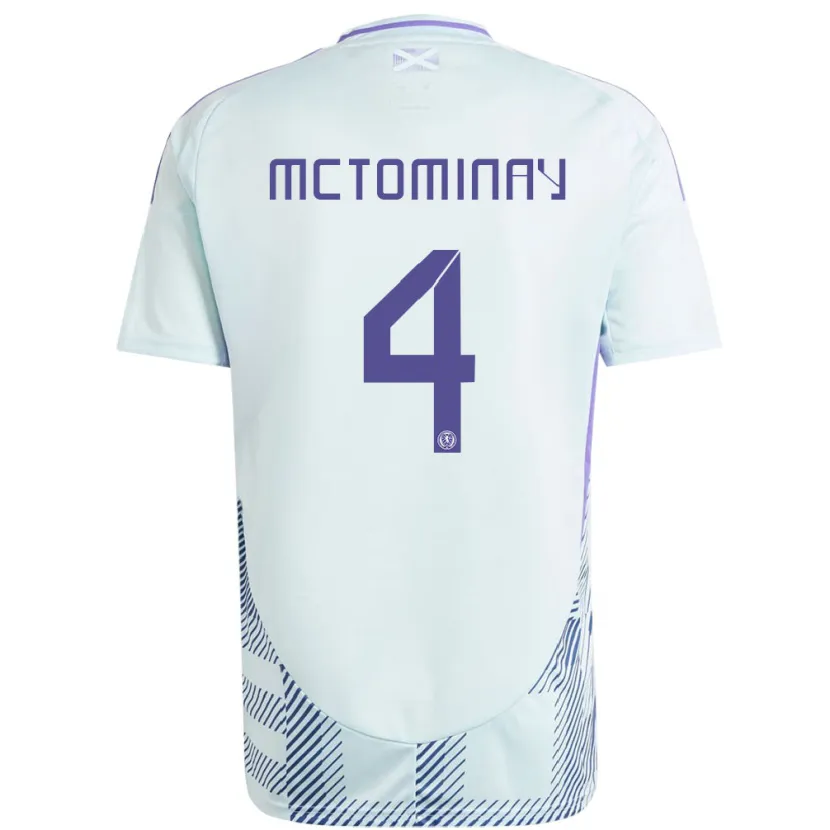 Danxen Dzieci Szkocja Scott Mctominay #4 Jasno-Miętowy Błękit Wyjazdowa Koszulka 24-26 Koszulki Klubowe