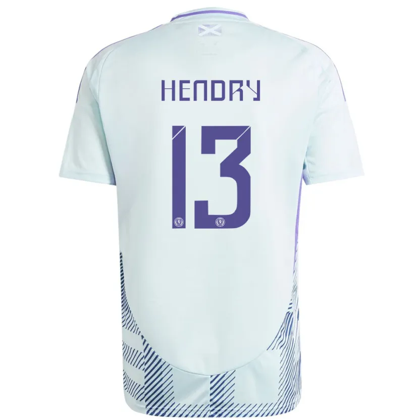 Danxen Dzieci Szkocja Jack Hendry #13 Jasno-Miętowy Błękit Wyjazdowa Koszulka 24-26 Koszulki Klubowe