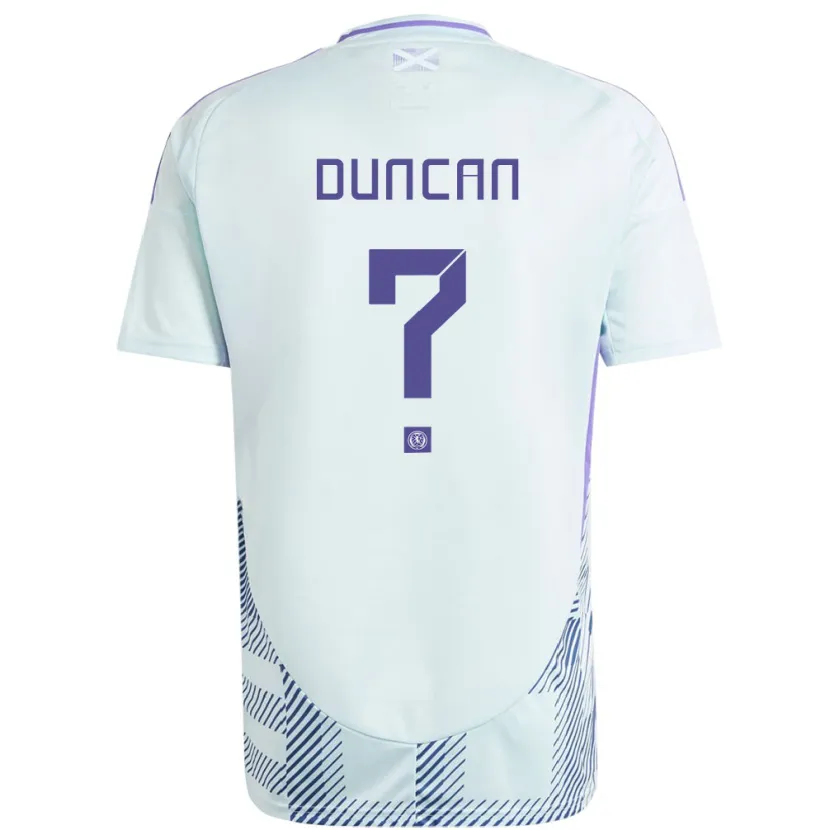 Danxen Dzieci Szkocja Ryan Duncan #0 Jasno-Miętowy Błękit Wyjazdowa Koszulka 24-26 Koszulki Klubowe