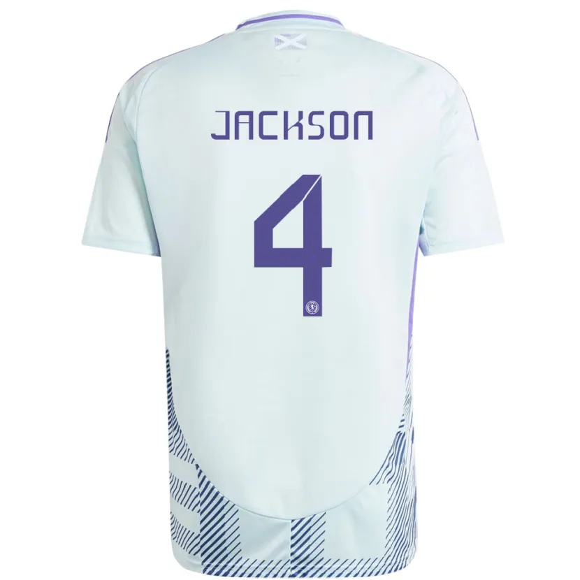 Danxen Dzieci Szkocja Louis Jackson #4 Jasno-Miętowy Błękit Wyjazdowa Koszulka 24-26 Koszulki Klubowe