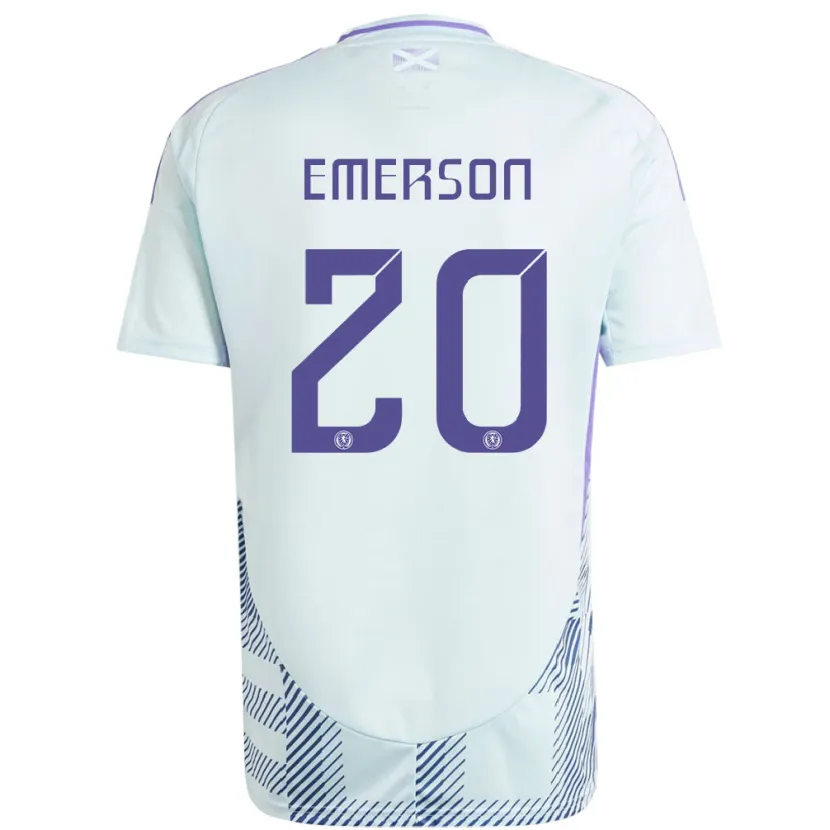 Danxen Dzieci Szkocja Johnny Emerson #20 Jasno-Miętowy Błękit Wyjazdowa Koszulka 24-26 Koszulki Klubowe