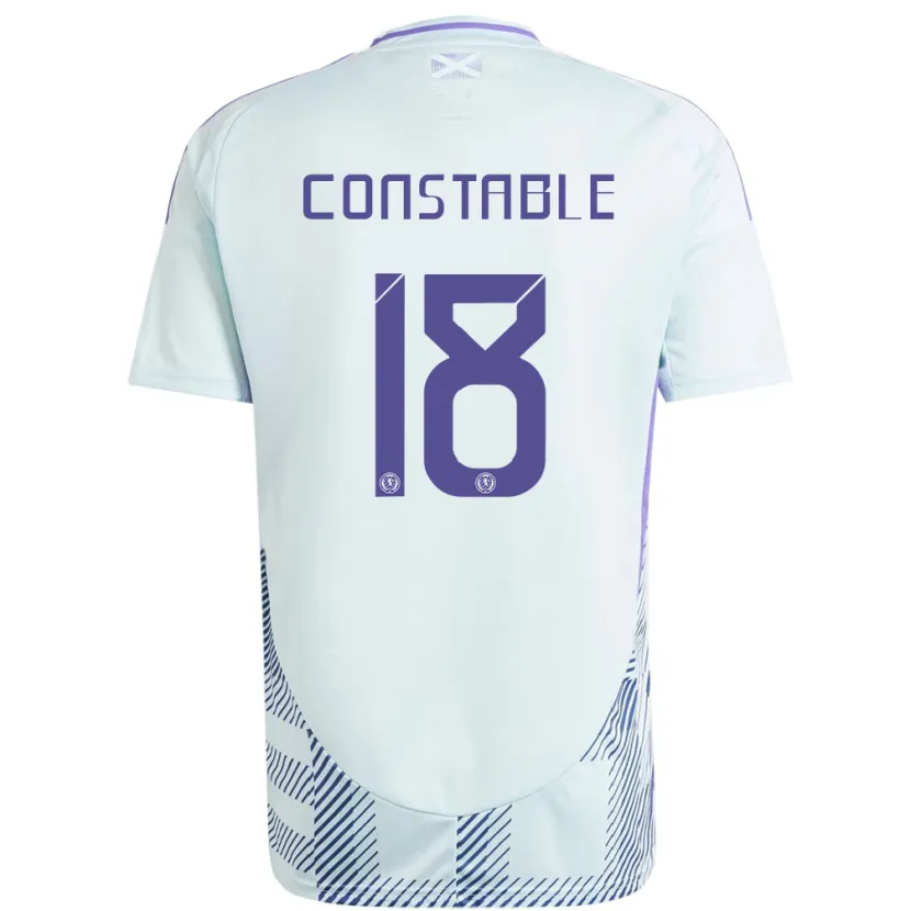 Danxen Dzieci Szkocja Scott Constable #18 Jasno-Miętowy Błękit Wyjazdowa Koszulka 24-26 Koszulki Klubowe