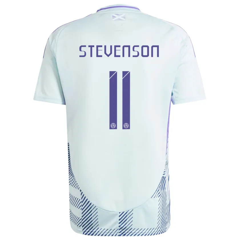 Danxen Dzieci Szkocja Gus Stevenson #11 Jasno-Miętowy Błękit Wyjazdowa Koszulka 24-26 Koszulki Klubowe