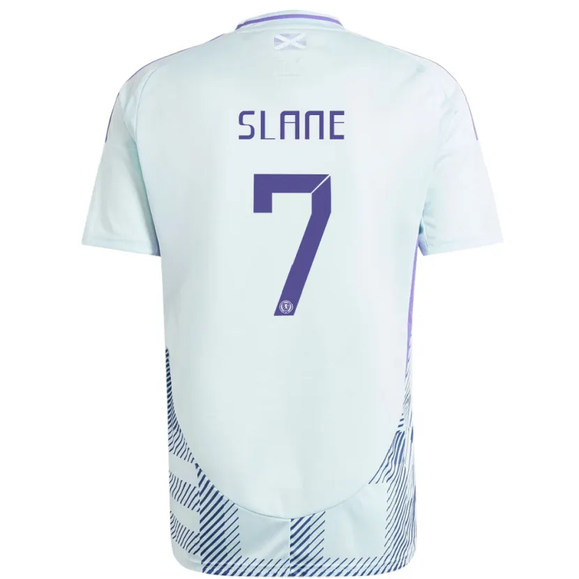 Danxen Dzieci Szkocja Paul Slane #7 Jasno-Miętowy Błękit Wyjazdowa Koszulka 24-26 Koszulki Klubowe