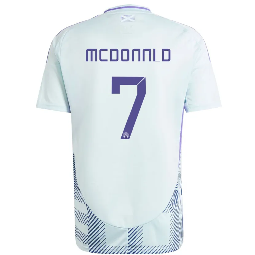 Danxen Dzieci Szkocja Josh Mcdonald #7 Jasno-Miętowy Błękit Wyjazdowa Koszulka 24-26 Koszulki Klubowe
