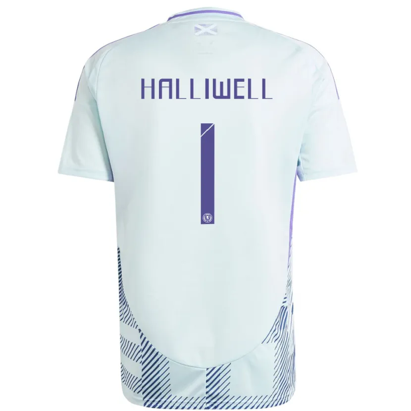 Danxen Dzieci Szkocja Alfie Halliwell #1 Jasno-Miętowy Błękit Wyjazdowa Koszulka 24-26 Koszulki Klubowe