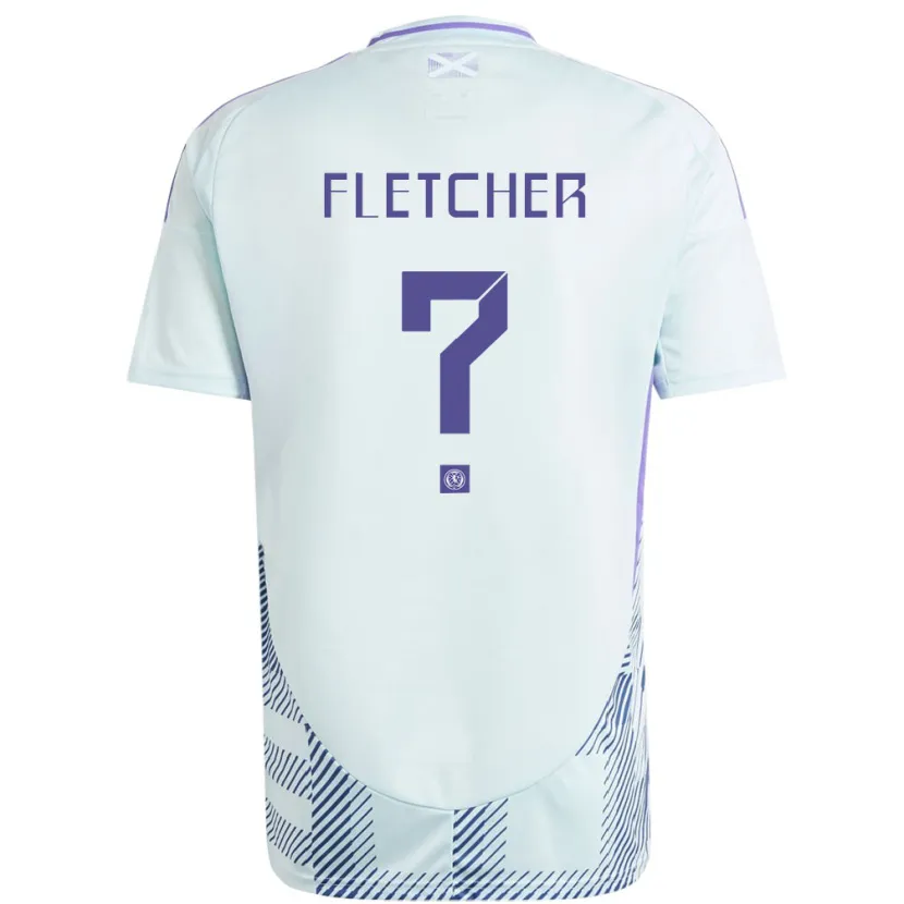 Danxen Dzieci Szkocja Tyler Fletcher #0 Jasno-Miętowy Błękit Wyjazdowa Koszulka 24-26 Koszulki Klubowe