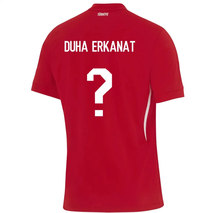Danxen Dzieci Turcja Ahmet Duha Erkanat #0 Czerwony Wyjazdowa Koszulka 24-26 Koszulki Klubowe