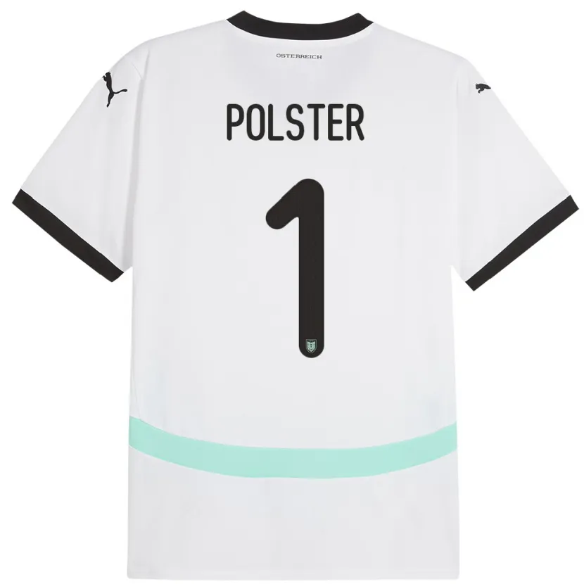 Danxen Dzieci Austria Nikolas Polster #1 Biały Wyjazdowa Koszulka 24-26 Koszulki Klubowe