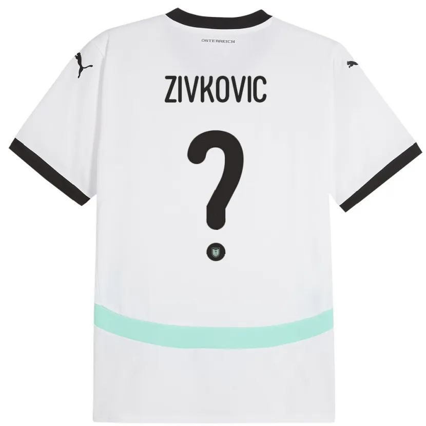 Danxen Dzieci Austria Jovan Zivkovic #0 Biały Wyjazdowa Koszulka 24-26 Koszulki Klubowe