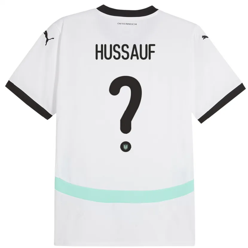 Danxen Dzieci Austria Julian Hussauf #0 Biały Wyjazdowa Koszulka 24-26 Koszulki Klubowe