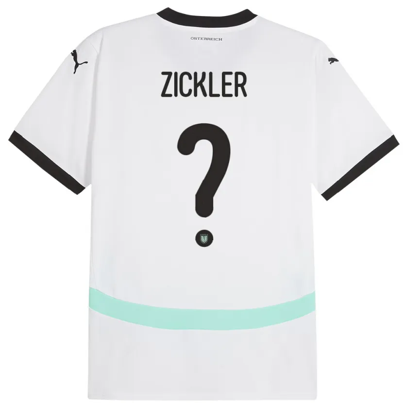Danxen Dzieci Austria Jakob Zickler #0 Biały Wyjazdowa Koszulka 24-26 Koszulki Klubowe