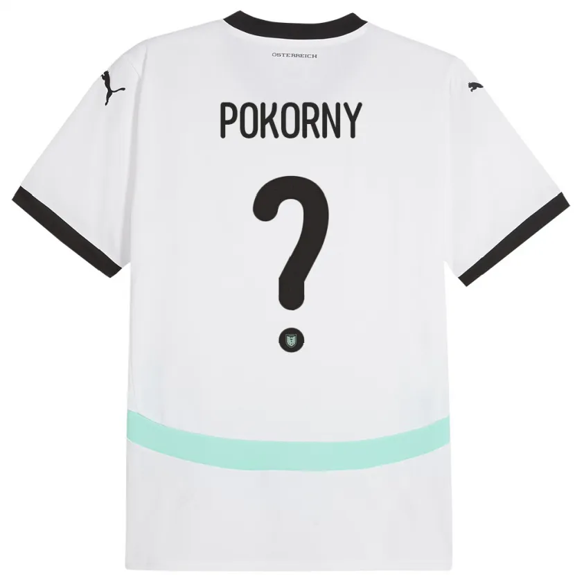 Danxen Dzieci Austria Jakob Pokorny #0 Biały Wyjazdowa Koszulka 24-26 Koszulki Klubowe