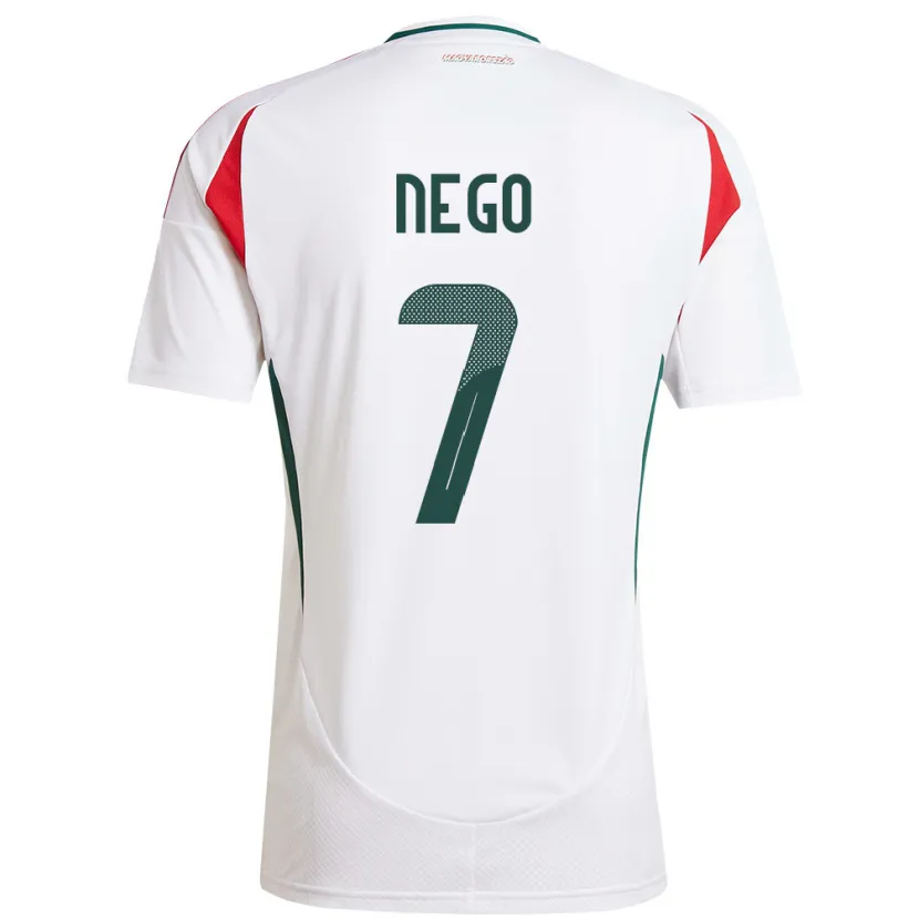 Danxen Dzieci Węgry Loïc Nego #7 Biały Wyjazdowa Koszulka 24-26 Koszulki Klubowe