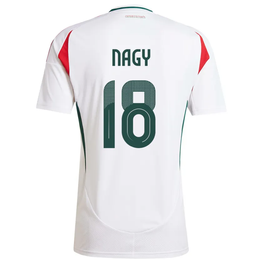 Danxen Dzieci Węgry Zsolt Nagy #18 Biały Wyjazdowa Koszulka 24-26 Koszulki Klubowe