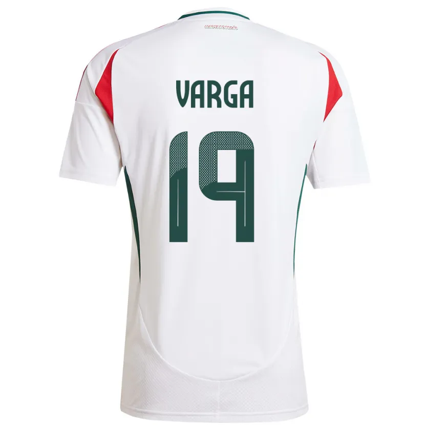 Danxen Dzieci Węgry Barnabás Varga #19 Biały Wyjazdowa Koszulka 24-26 Koszulki Klubowe