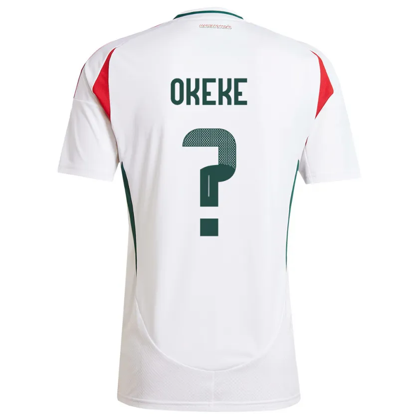 Danxen Dzieci Węgry Michael Okeke #0 Biały Wyjazdowa Koszulka 24-26 Koszulki Klubowe