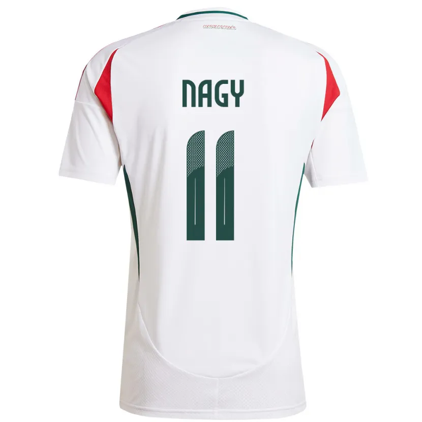 Danxen Dzieci Węgry Virág Nagy #11 Biały Wyjazdowa Koszulka 24-26 Koszulki Klubowe