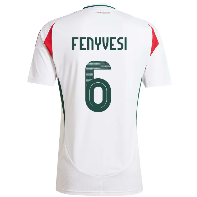 Danxen Dzieci Węgry Evelin Fenyvesi #6 Biały Wyjazdowa Koszulka 24-26 Koszulki Klubowe