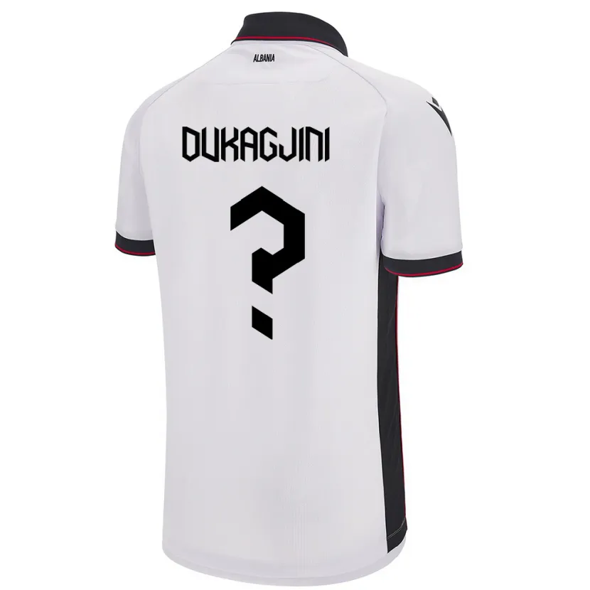 Danxen Dzieci Albania Rinor Dukagjini #0 Biały Wyjazdowa Koszulka 24-26 Koszulki Klubowe
