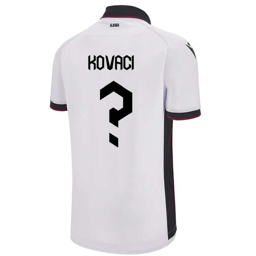Danxen Dzieci Albania Milan Kovaci #0 Biały Wyjazdowa Koszulka 24-26 Koszulki Klubowe