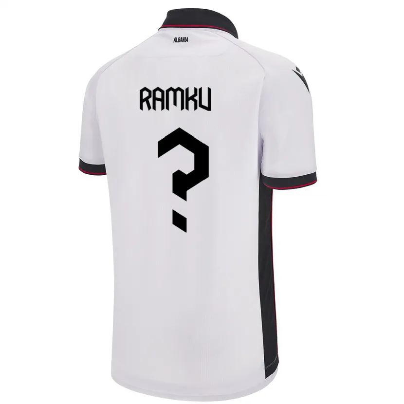 Danxen Dzieci Albania Alex Ramku #0 Biały Wyjazdowa Koszulka 24-26 Koszulki Klubowe