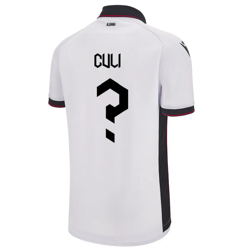 Danxen Dzieci Albania Daniel Culi #0 Biały Wyjazdowa Koszulka 24-26 Koszulki Klubowe