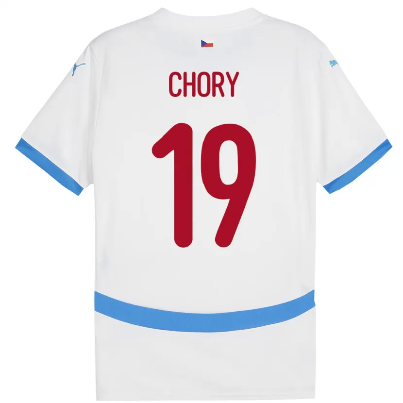 Danxen Dzieci Czechy Tomas Chory #19 Biały Wyjazdowa Koszulka 24-26 Koszulki Klubowe